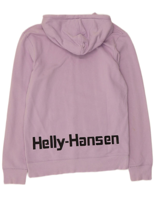 HELLY HANSEN Męski sweter z kapturem i grafiką o regularnym kroju, mały, fioletowy, bawełniany
