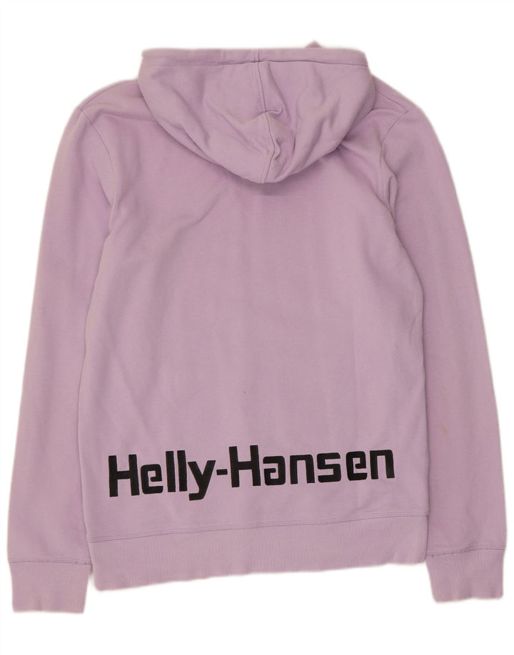 HELLY HANSEN Męski sweter z kapturem i grafiką o regularnym kroju, mały, fioletowy, bawełniany