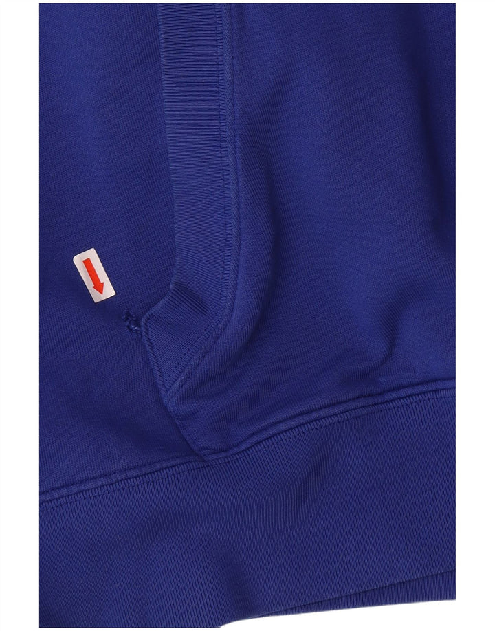 CONVERSE Męski sweter z kapturem i grafiką, duży, niebieski, bawełniany