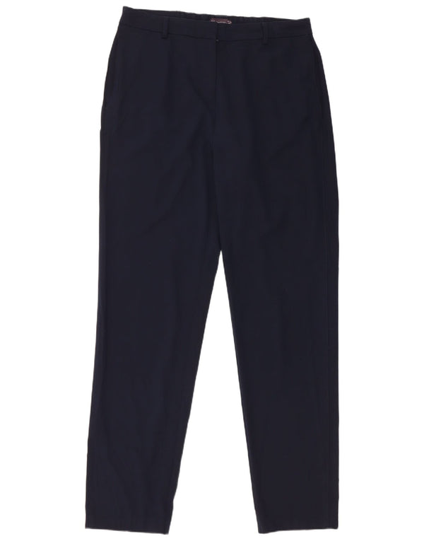 Marks & Spencer Damskie spodnie chino z wysokim stanem UK 14 Large W34 L32 Granatowe B