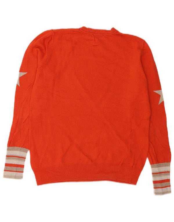 Damski sweter MINT VELVET z graficznym wycięciem pod szyją, UK 6 XS, w pomarańczowe paski