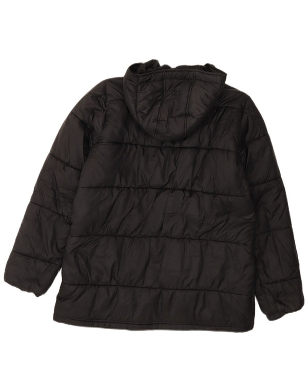 Adidas Womens Hooded Padded Jacket EU 40 Medium Black Polyester
