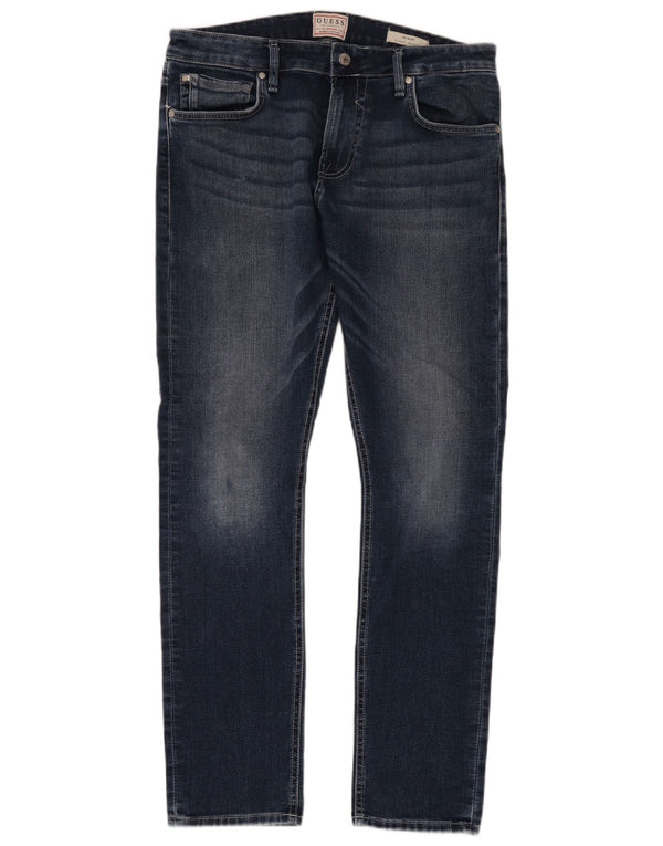 Męskie jeansy Guess Miami Super Skinny W34 L32 Granatowe, bawełniane