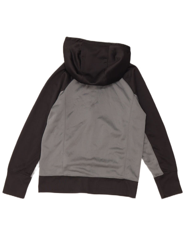 Dziewczęcy sweter z kapturem i zamkiem NIKE Therma-Fit 12-13 lat, duży, szary