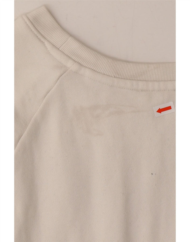 LEVI'S Womens Oversized Graphic T-Shirt Top UK 14 Medium White Cotton