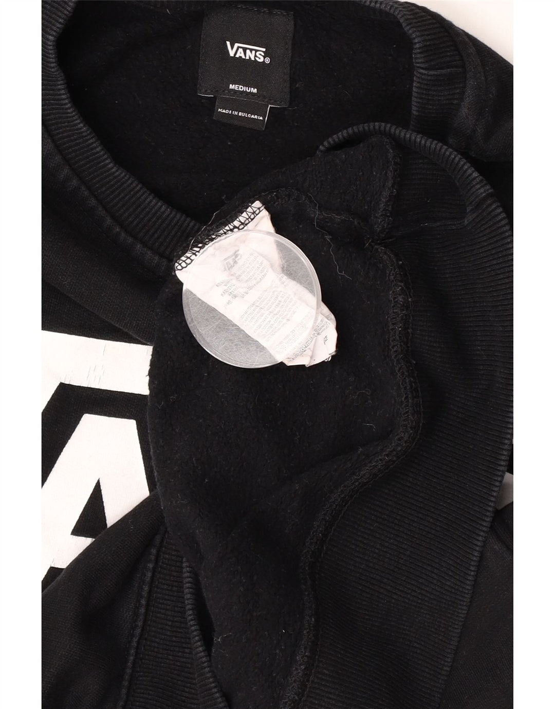 Męska bluza z grafiką Vans, średnia czarna, bawełniana