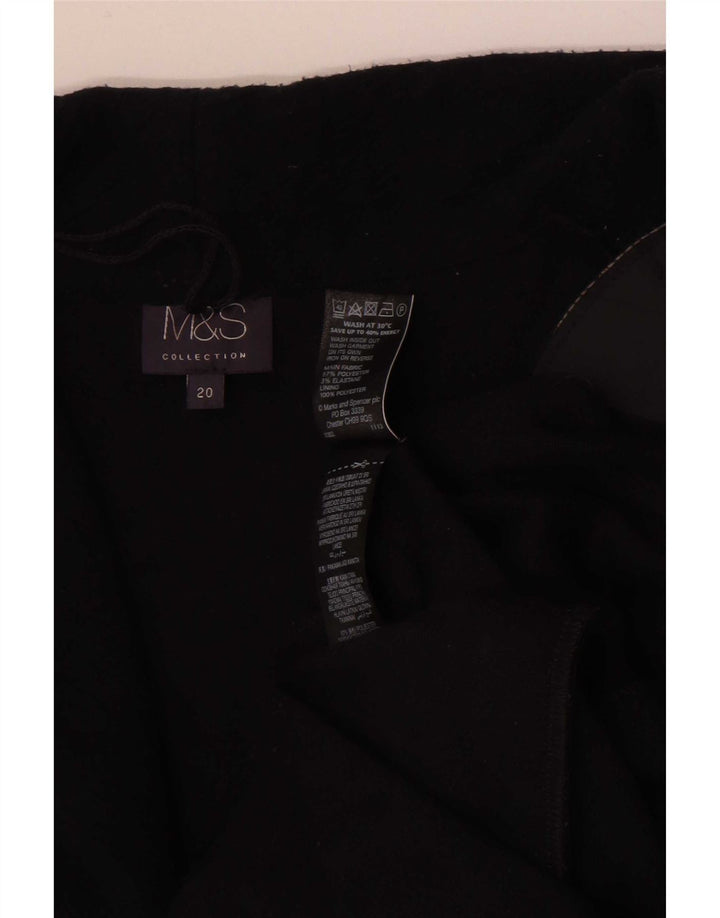 Marks & Spencer Damska otwarta marynarka UK 20 2XL Czarny poliester