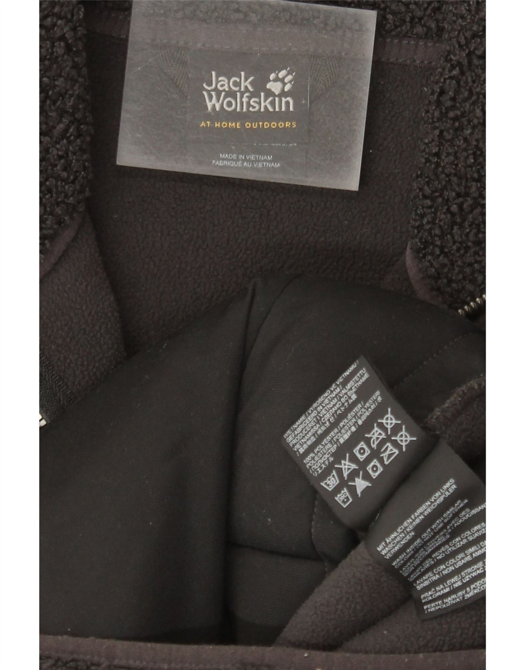 Damski płaszcz polarowy oversize Jack Wolfskin UK 6 XS, szary poliester