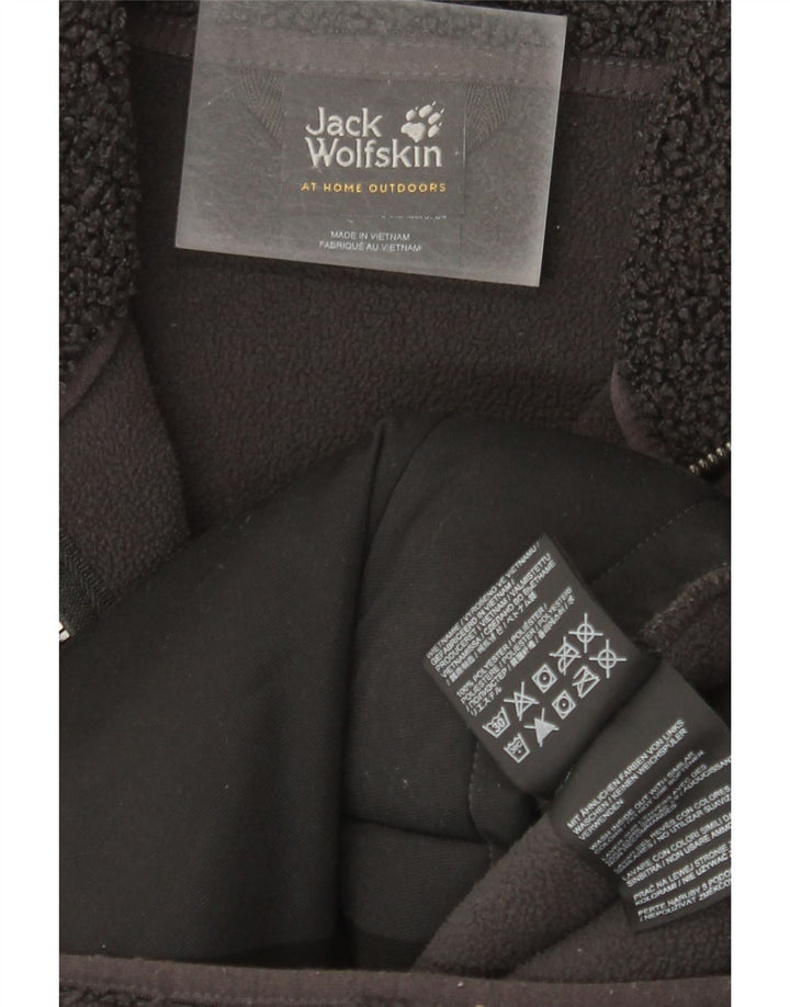 Damski płaszcz polarowy oversize Jack Wolfskin UK 6 XS, szary poliester