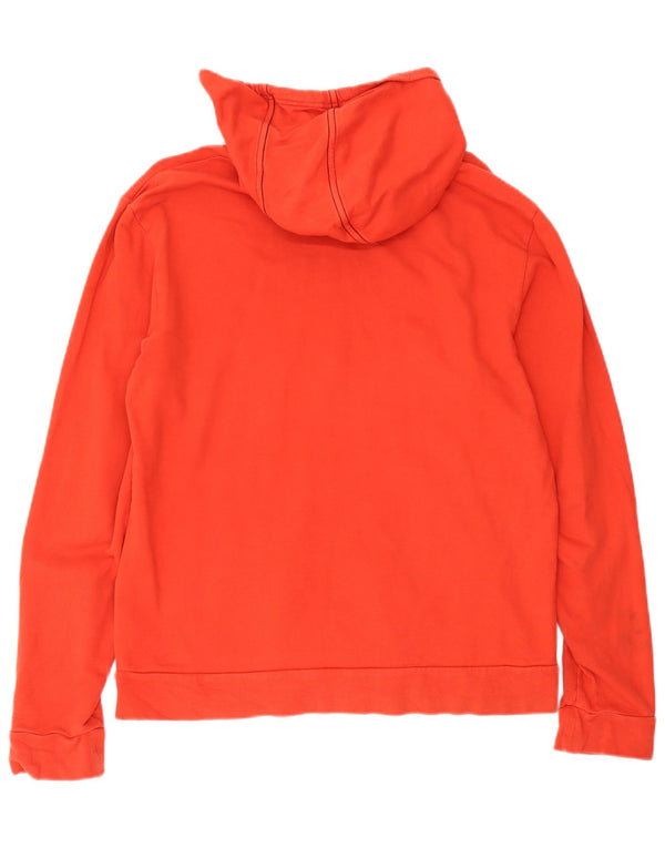 Męski sweter z kapturem Emporio Armani z grafiką XL, pomarańczowy, bawełniany