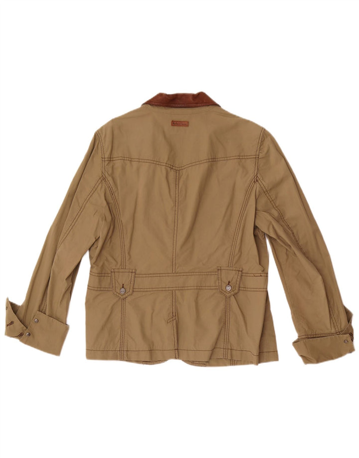 Marlboro Classics Damska marynarka zapinana na 3 guziki EU 48 2XL Khaki, blok kolorów