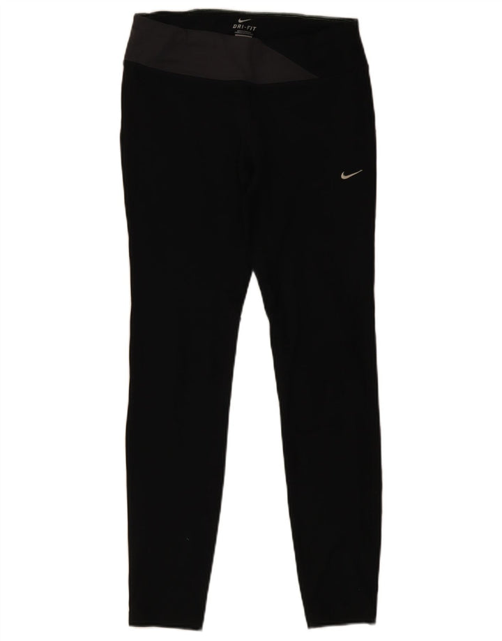 Damskie legginsy Nike Dri Fit UK 12, poliester w kolorze średniej czarnej kolorystyki