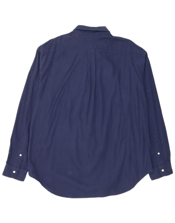 Ralph Lauren Mens Big Classic Fit Shirt 2XL Navy Blue Cotton