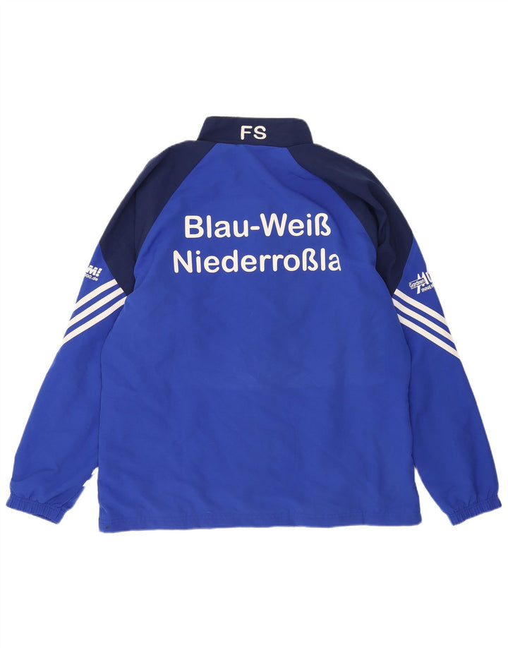 Adidas Męska bluza dresowa z grafiką XL, niebieska, poliestrowa z blokami kolorów