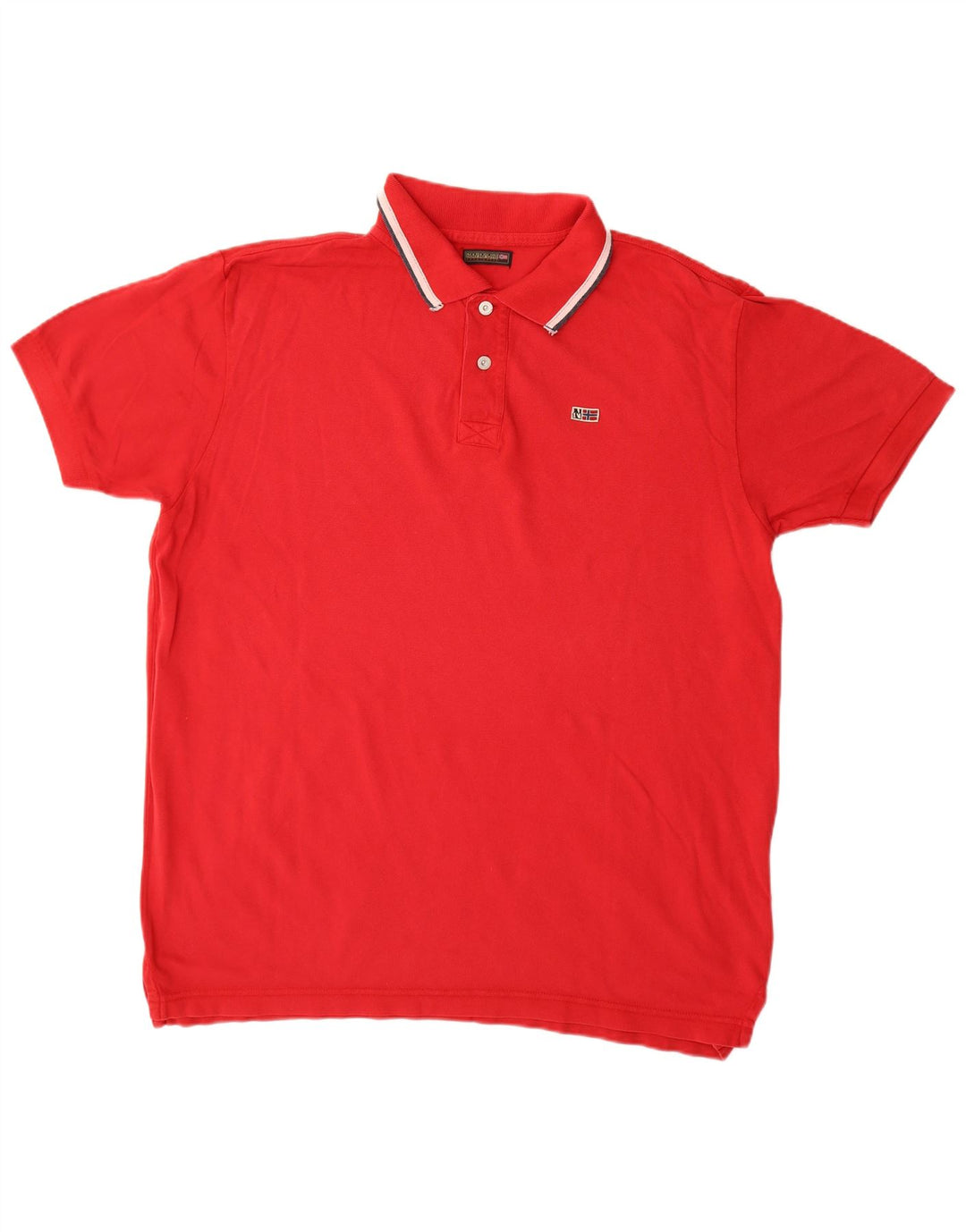 Męska koszulka polo NAPAPIJRI 2XL, czerwona, bawełniana
