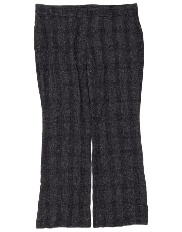 Damskie spodnie Chino Marks & Spencer UK 16 Large W36 L30 Granatowa kratka