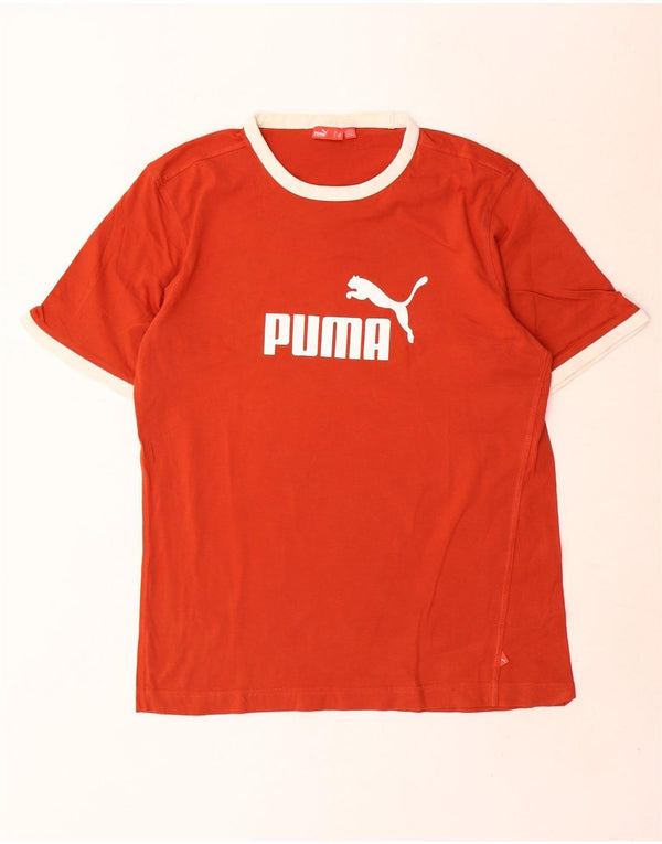 Męski T-shirt Puma z grafiką, duży, pomarańczowy, bawełniany