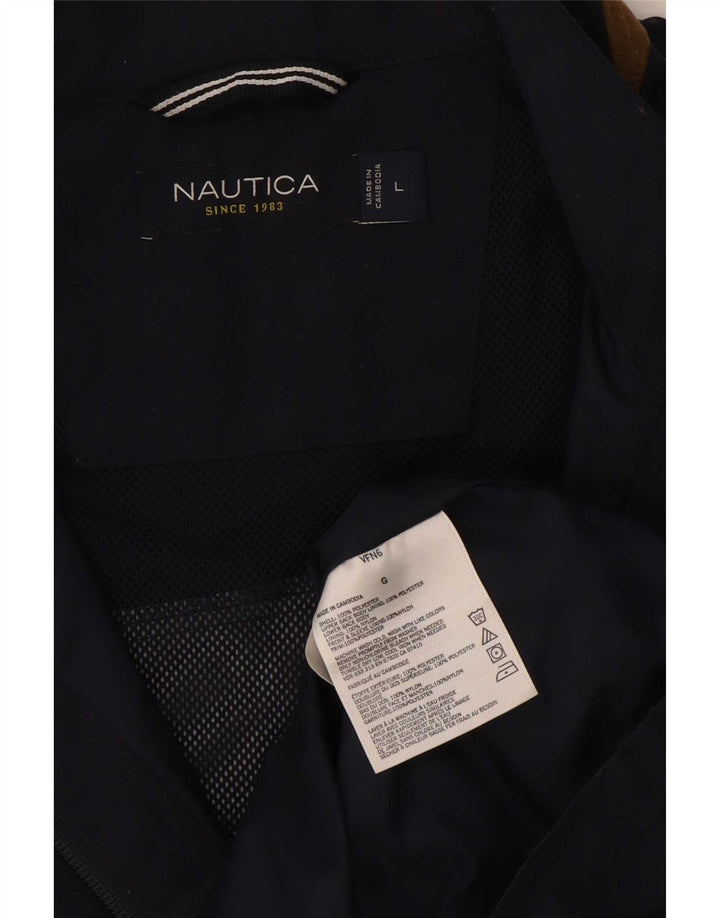 Męska kurtka bomberka Nautica UK 40, duża granatowa, poliester