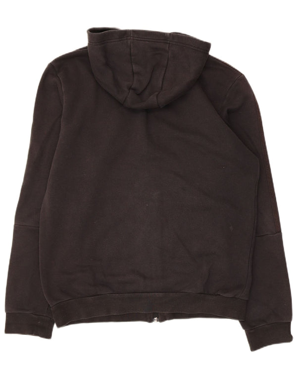 Męski sweter z kapturem i zamkiem ADIDAS, średniej wielkości, czarny, bawełniany