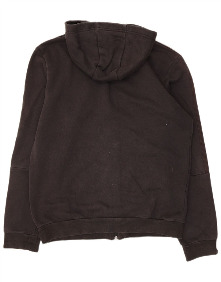 Męski sweter z kapturem i zamkiem ADIDAS, średniej wielkości, czarny, bawełniany