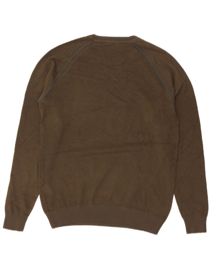 Męski sweter Liu Jo z okrągłym dekoltem, duża wiskoza khaki