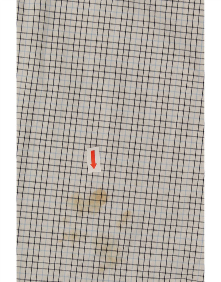 NAUTICA Mens Shirt 2XL White Check Cotton Vintage Nautica and Second-Hand Nautica from Messina Hembry 