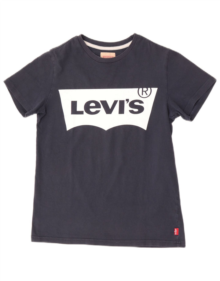 Chłopięcy T-shirt Levi's Regular z grafiką, 13-14 lat, granatowe logo