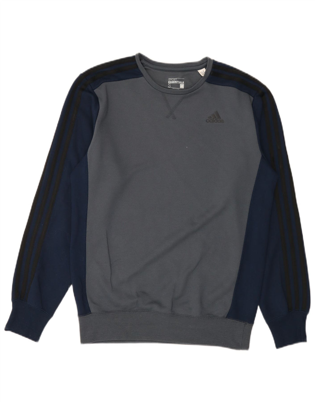 Adidas Męska bluza Climalite Sweter, mały, niebieski, poliester z blokami kolorów