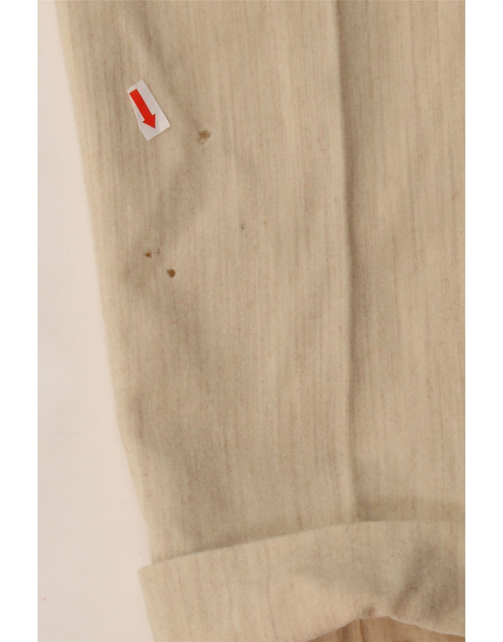 BELFE & BELFE Womens Slim Casual Trousers IT 42 Medium W28 L30 Beige Wool Vintage Belfe & Belfe and Second-Hand Belfe & Belfe from Messina Hembry 