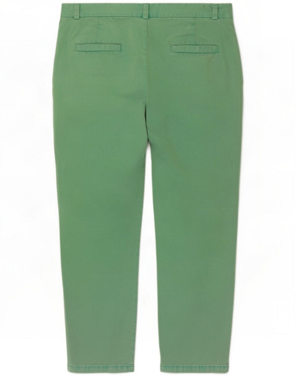 Marks & Spencer Womens Tapered Chino Trousers UK 16 Large W34 L25 Green