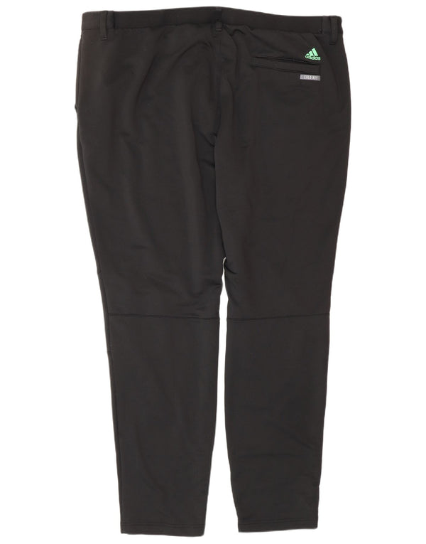 Męskie spodnie chino ADIDAS XL W40 L30, czarny poliester