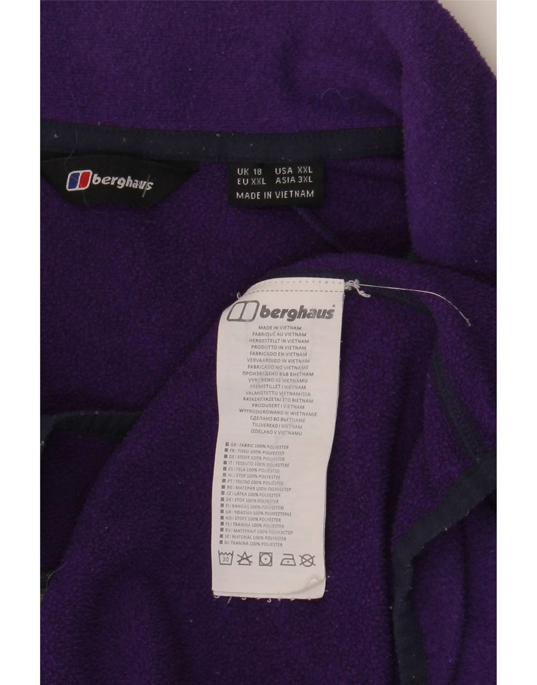 Damska kurtka polarowa Berghaus UK 18 XL, fioletowa, poliestrowa