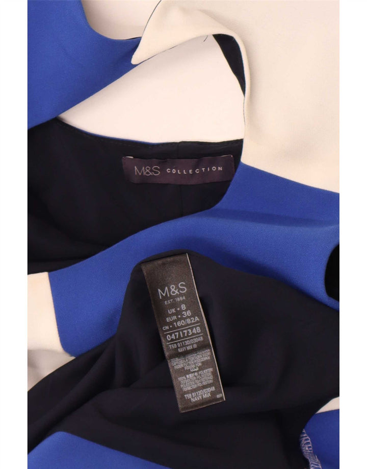 Marks & Spencer Damska sukienka płaszczowa UK 8, mała, wielobarwna, z blokami kolorów