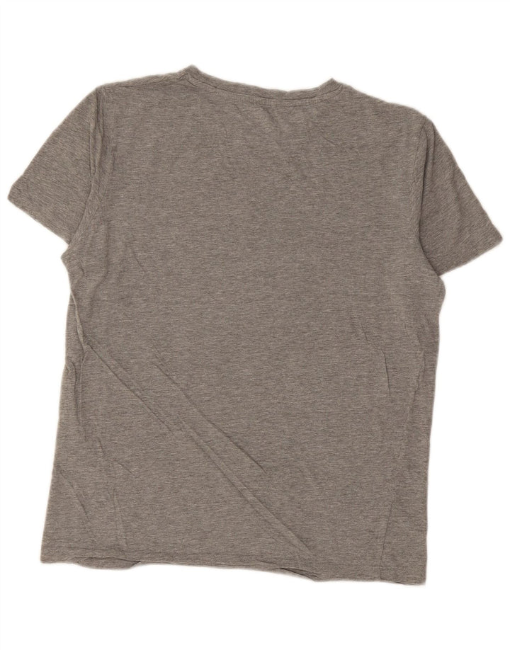 Męski T-shirt z grafiką Jack & Jones, mały, szary, bawełniany