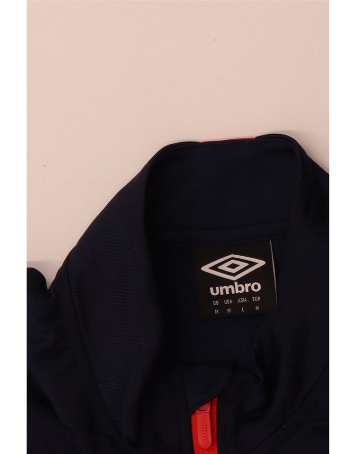 Męski dres Umbro z graficznym pulowerem, średni granatowy blok kolorów