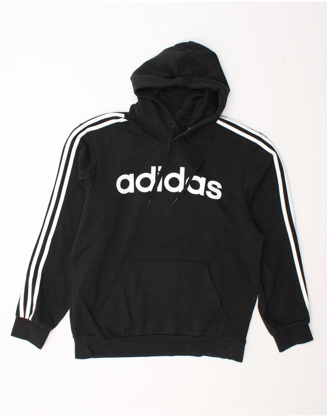 Męska bluza z kapturem Adidas Graphic, średnia czarna, bawełniana