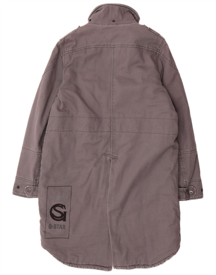 G-STAR Męska kurtka parka 3301 Graphic UK 38 Średnioszara bawełna