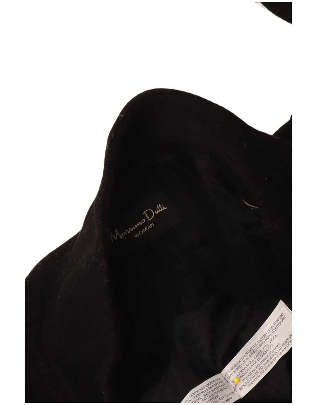 Płaszcz damski Massimo Dutti EU 38, mały, czarny, wełniany