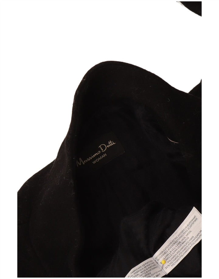 Płaszcz damski Massimo Dutti EU 38, mały, czarny, wełniany