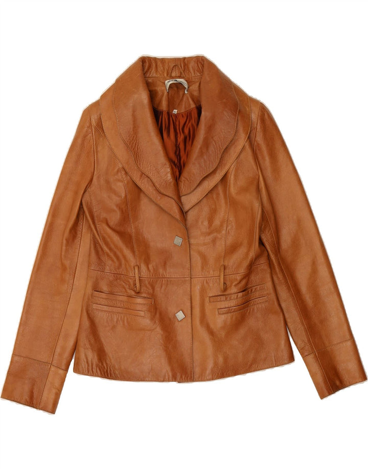 TONI MIR Womens Leather Jacket IT 42 Medium Brown Leather Vintage Toni Mir and Second-Hand Toni Mir from Messina Hembry 