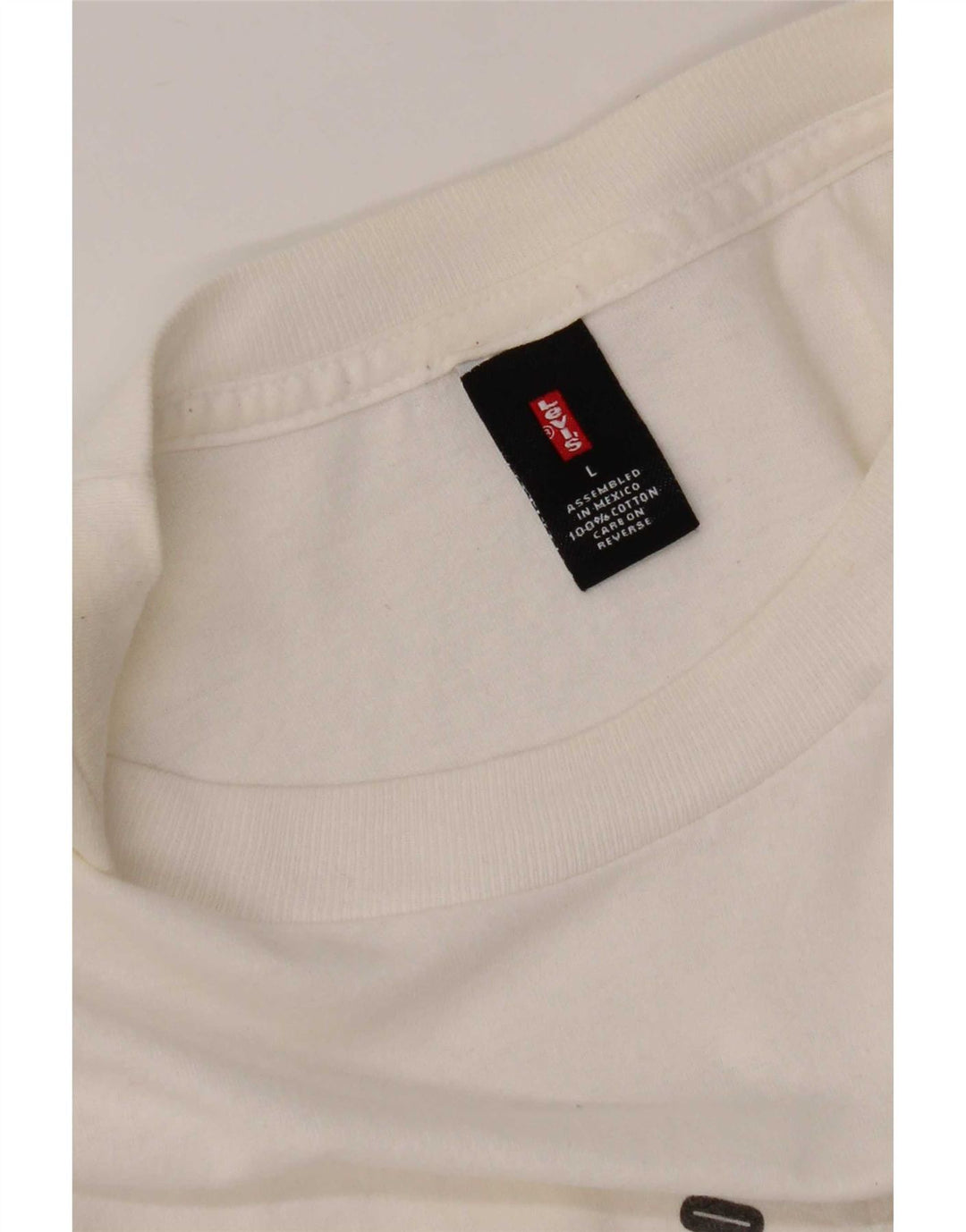 Męski T-shirt z grafiką Levi's, duży, biały, bawełniany
