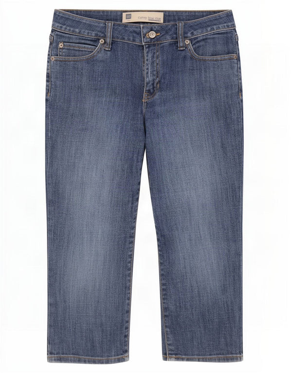 Damskie dżinsy Capri Gap ze stretchem i niskim stanem US 6 Medium W28 L20 Niebieskie