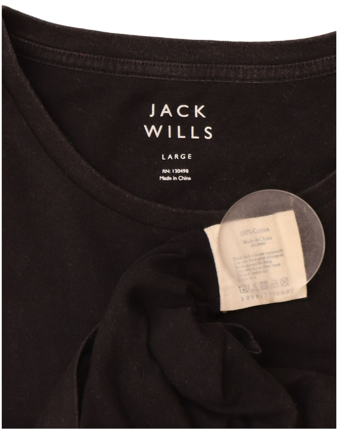 T-shirt damski Jack Wills Top UK 16, duży, czarny, bawełniany