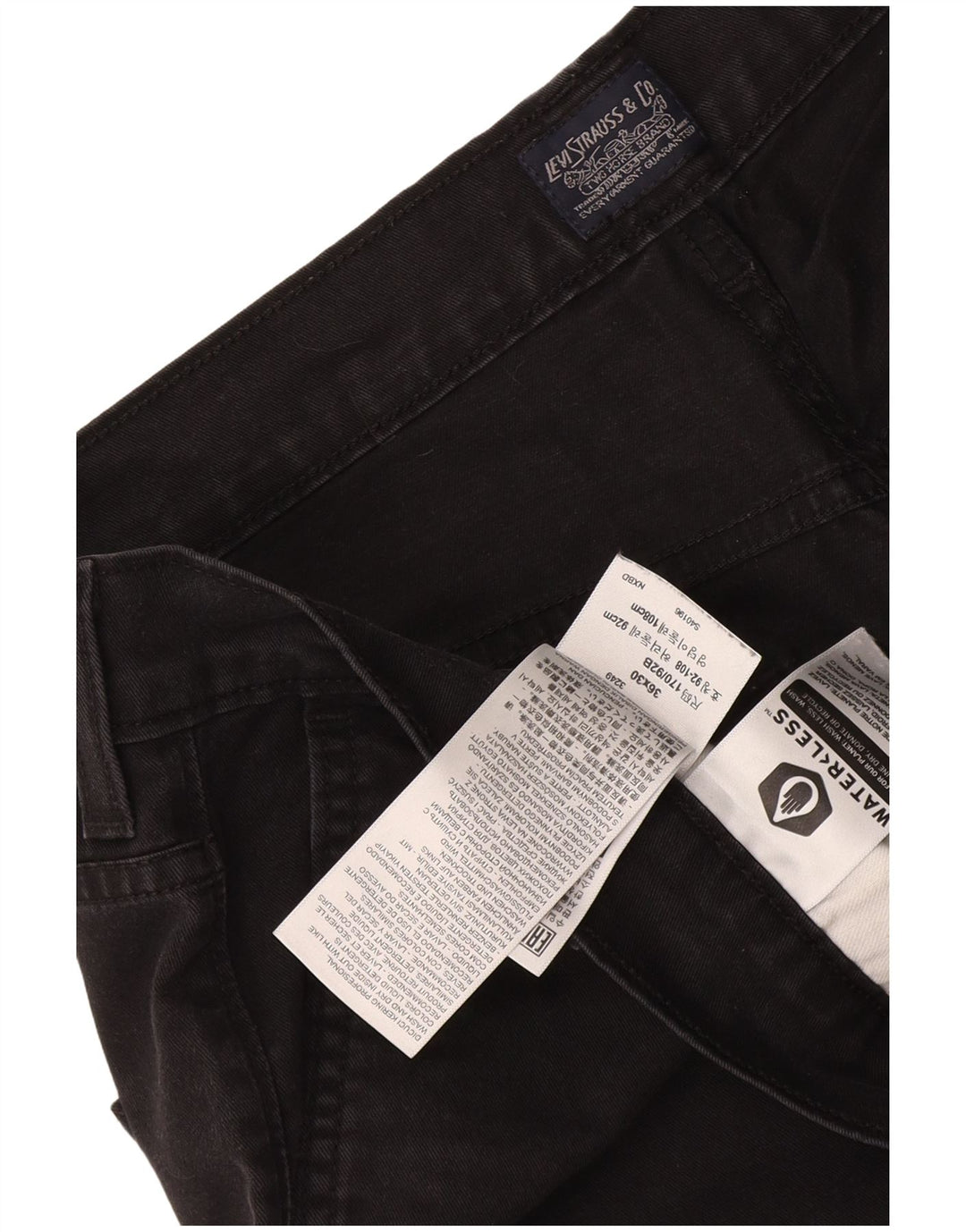 Męskie spodnie Chino Levi's W36 L30 Czarna bawełna