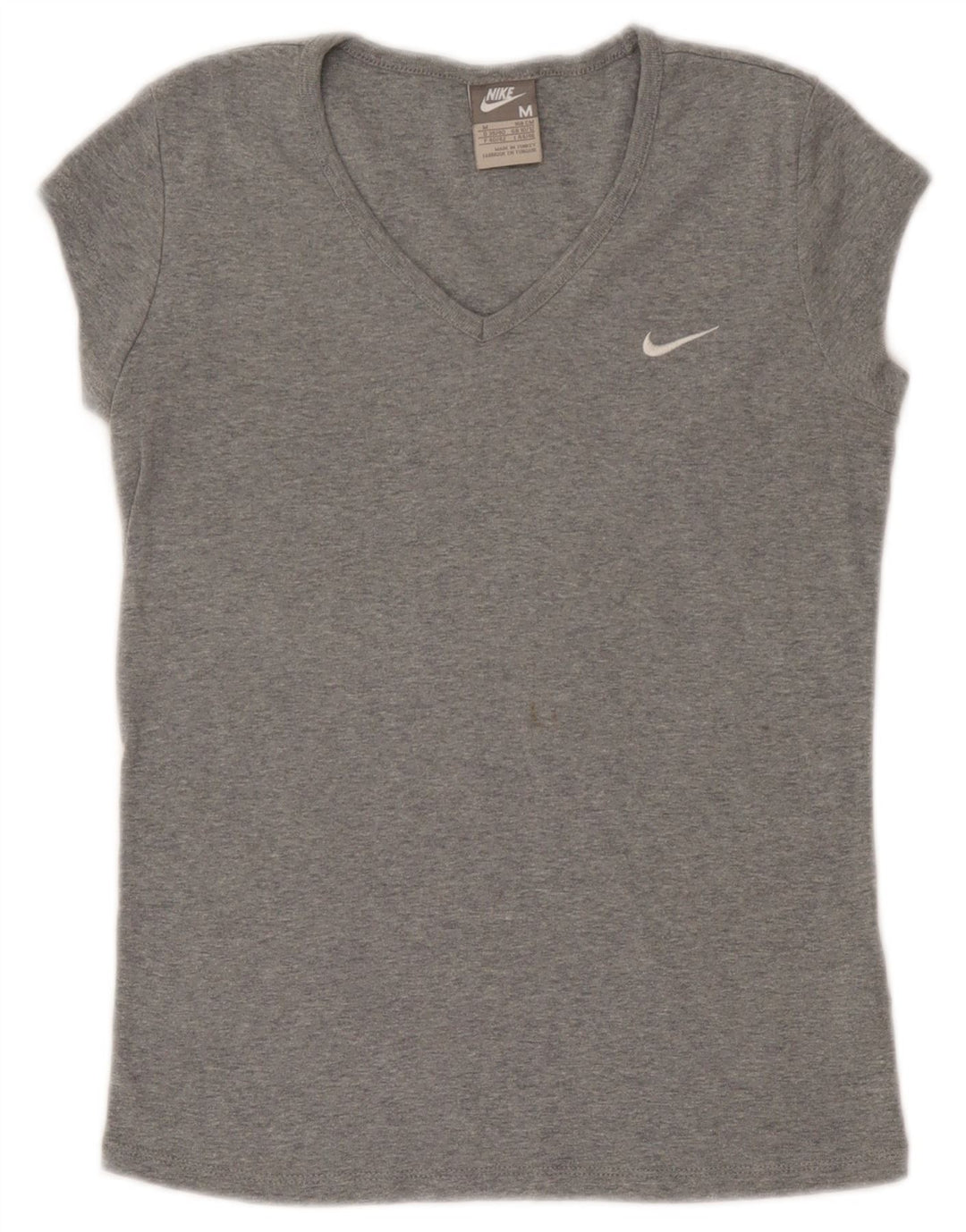 T-shirt damski Nike Top UK 10/12 Średnioszary, bawełniany nakrapiany
