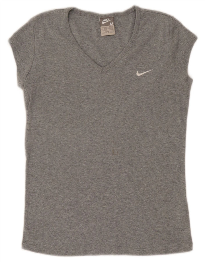 T-shirt damski Nike Top UK 10/12 Średnioszary, bawełniany nakrapiany