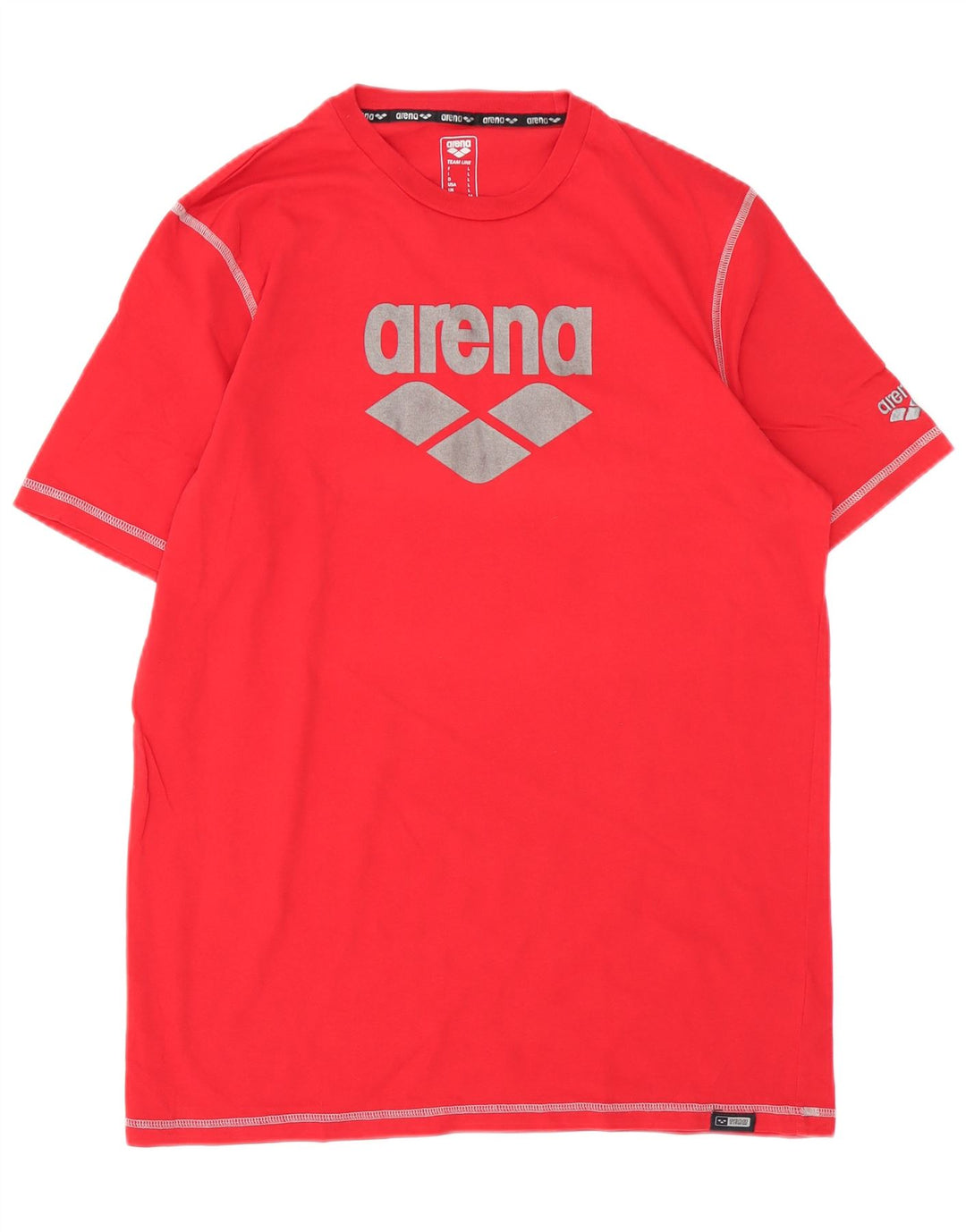 Męski T-shirt z grafiką Arena, duży, czerwony, bawełniany