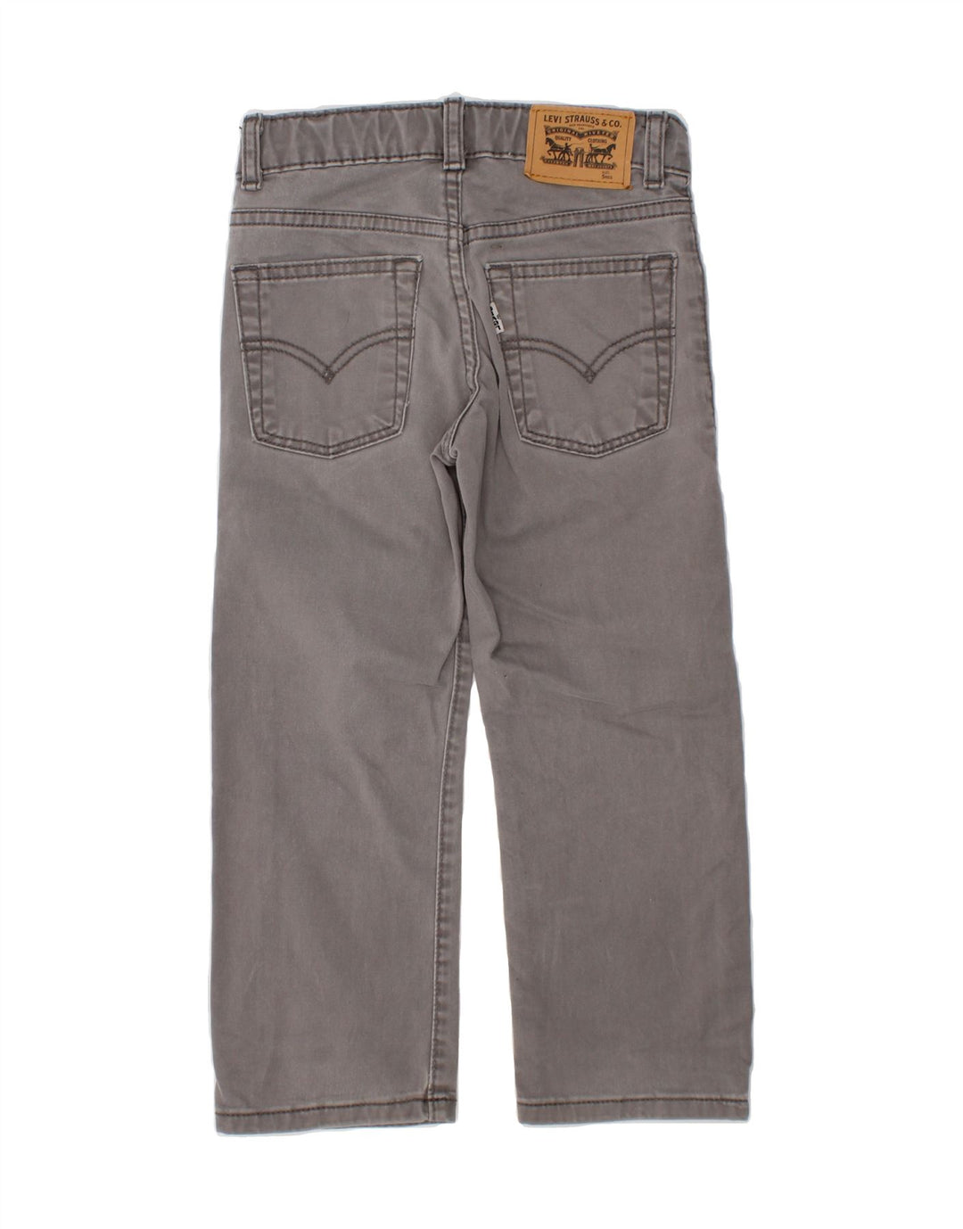 LEVI'S Boys 514 Straight Jeans 4-5 Years W20 L17 Grey Cotton Vintage Levi's and Second-Hand Levi's from Messina Hembry 