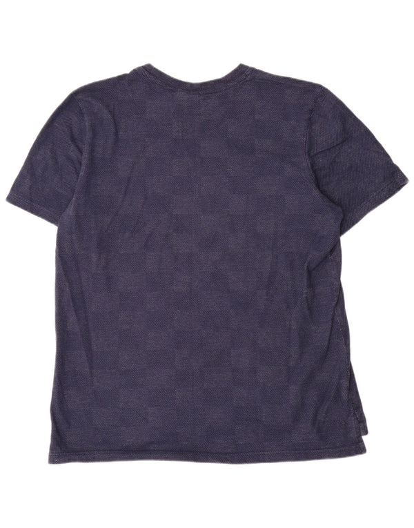 Adidas Męska koszulka Top XL Granatowa, geometryczna bawełna