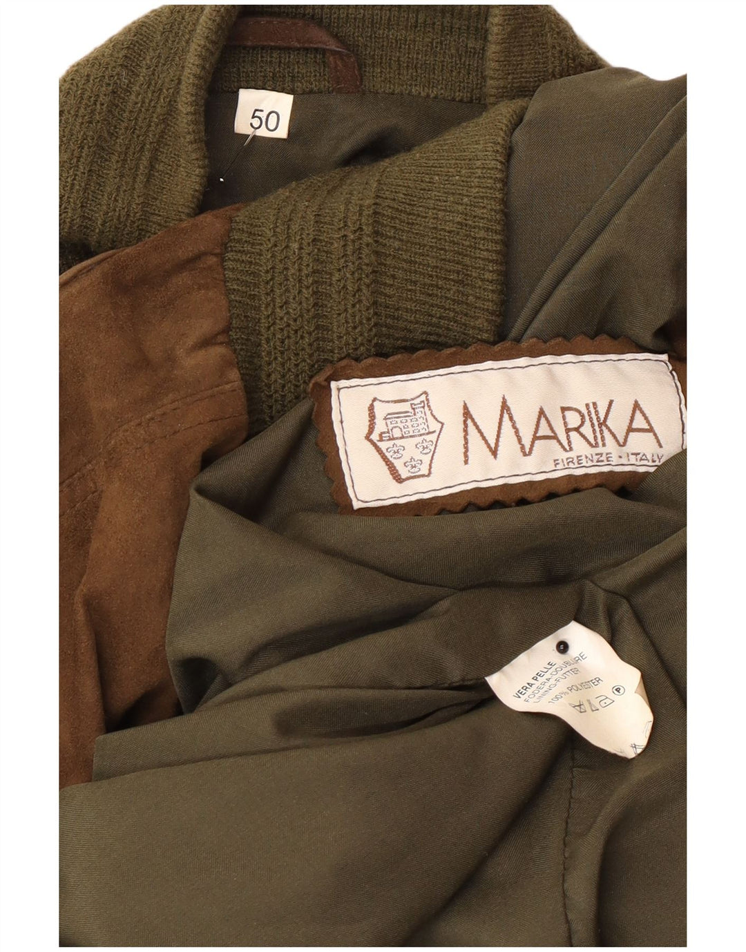 Vintage męska zamszowa kurtka bomber IT 50 duża brązowa skóra